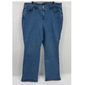 NYDJ Jeans Women 22W Blue Marilyn Straight Leg Denim Stretch Mid Rise Lift Tuck